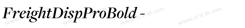FreightDispProBold 字体转换